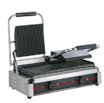 Location Grill Panini rainuré double 3.6 kW - 230V