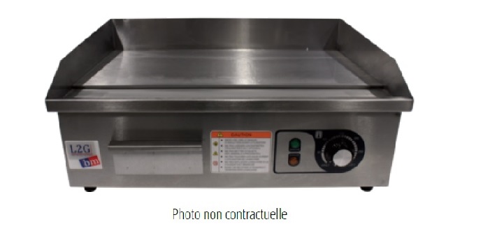 Location PLANCHA ELECTRIQUE DESSUS INOX LISSE - SURFACE 540*300mm